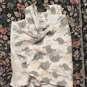 HALO fleece Infant Sleep Sack with Gray Elephant & Pastel Cloud Print